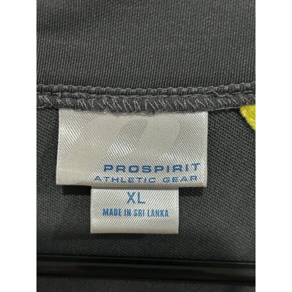 Prospirit Athletic Gear Black Yellow Accent Zip-Up Jacket Size XL Active Sporty - Picture 6 of 11